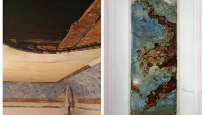 В Одесі реставрують стелю з полотном Гольдштейна. Що відомо