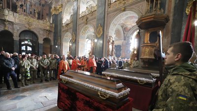 У Львові попрощалися з трьома захисниками України