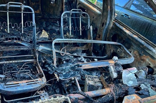 Авто вигоріло вщент після підпалу Авто вигоріло вщент після підпалу