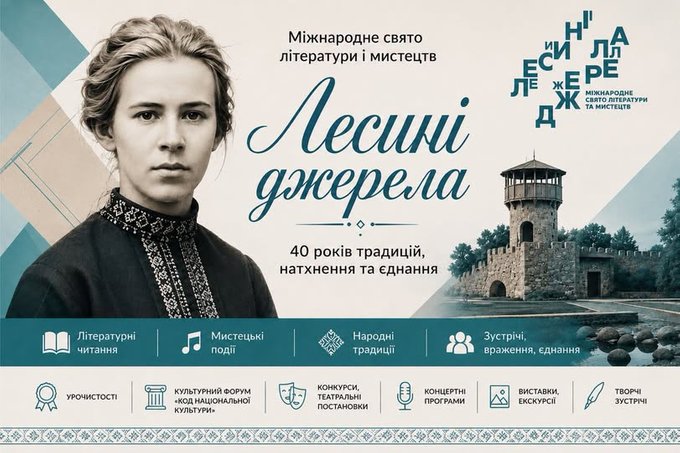На Житомирщині стартує Міжнародне свято літератури і мистецтв "Лесині джерела": програма заходів На Житомирщині стартує Міжнародне свято літератури і мистецтв "Лесині джерела": програма заходів