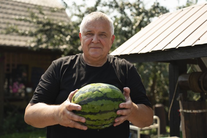 «Вага найбільшого кавуна- 16,5 кілограма»: як у Беседівці вирощують баштанні попри виклики війни «Вага найбільшого кавуна- 16,5 кілограма»: як у Беседівці вирощують баштанні попри виклики війни