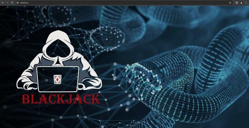 Лого угруповання Blackjack, яке спричинило збій московського провайдера "М9ком" 9 січня 2024 року