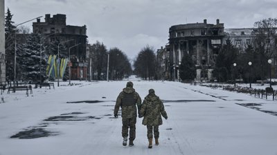 Українські військові в Бахмуті